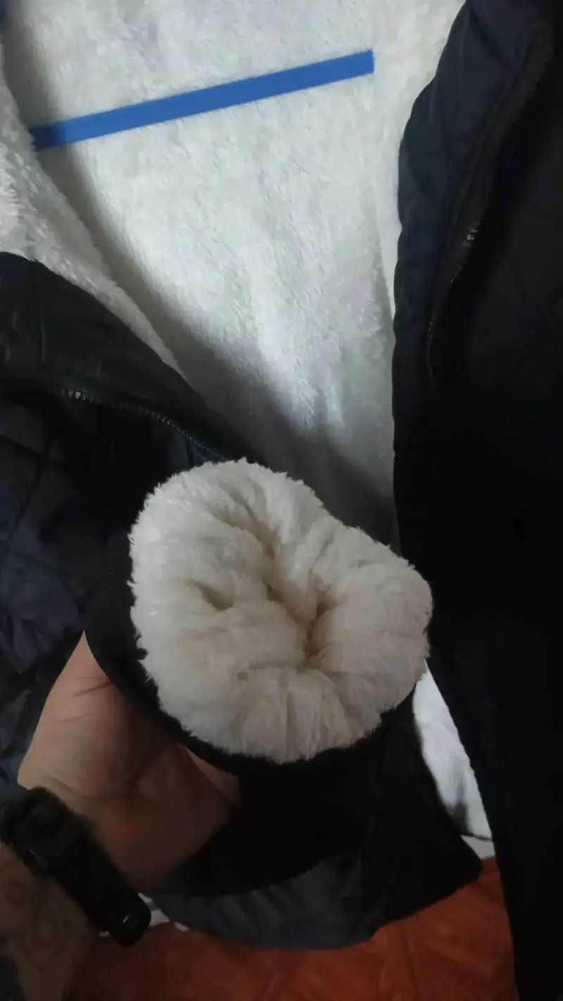 Chaqueta acolchada negro con  forro polar - 3