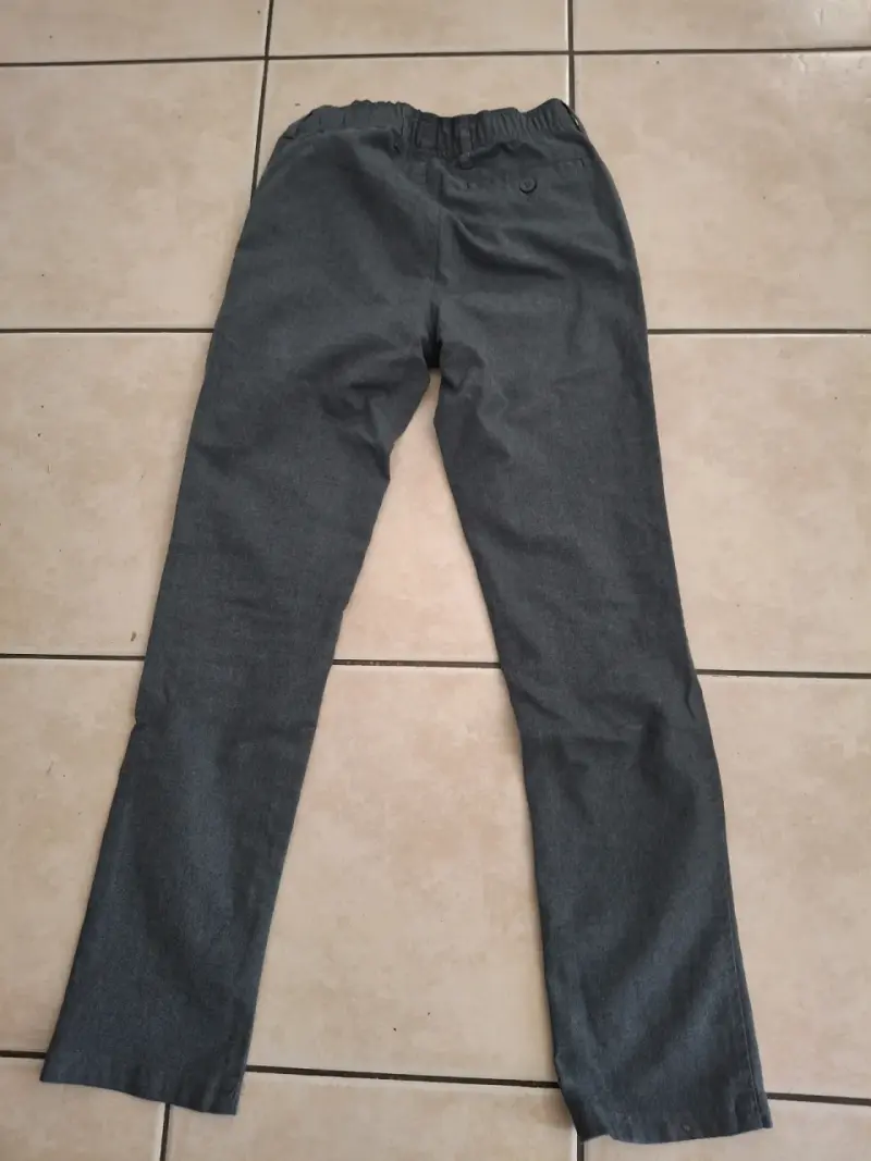 Pantalones de colegio gris talla 14 - 2