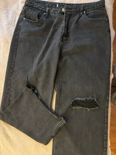 Jeans negros desgastados - miniatura 1