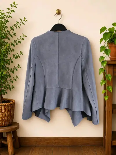 Chaqueta de mujer azul con diseño elegante - miniatura 1