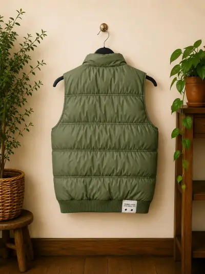 Chaleco acolchado verde para niños Tribu Kids - miniatura 2
