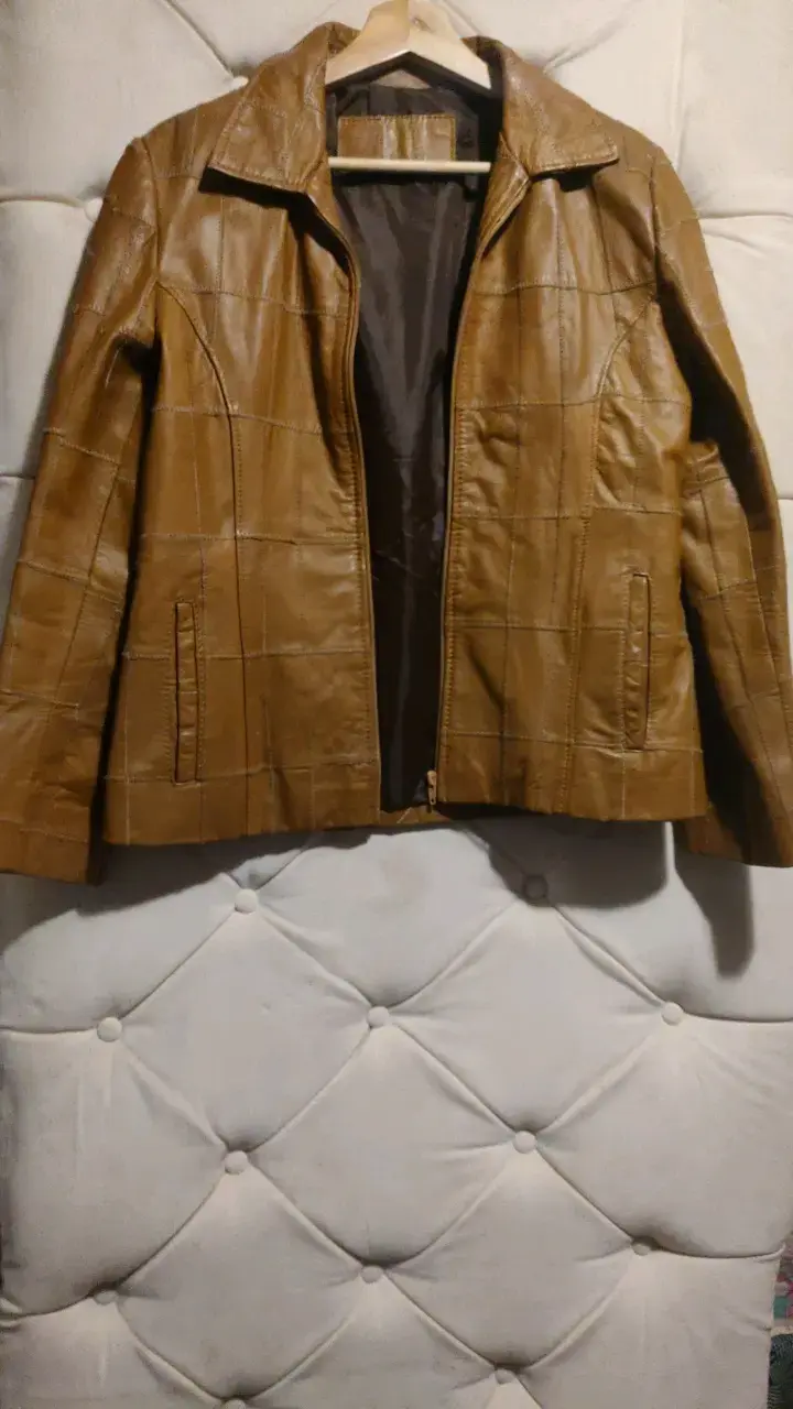 Chaqueta 100% cuero argentino marrón para mujer - 1