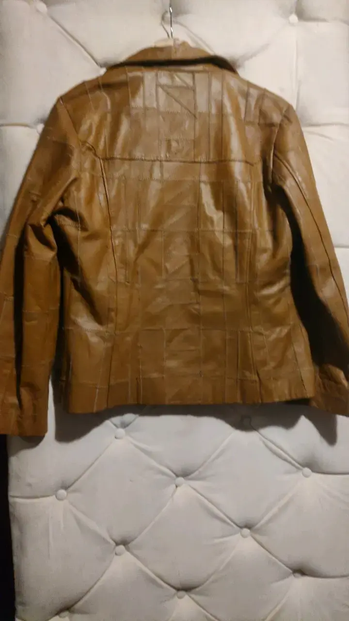 Chaqueta 100% cuero argentino marrón para mujer - 4