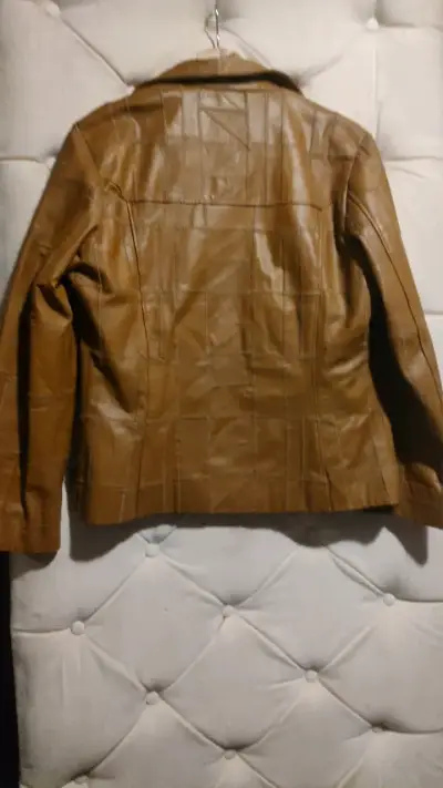 Chaqueta 100% cuero argentino marrón para mujer - miniatura 4