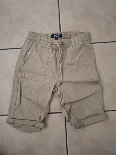 Shorts beige para niño  talla 12 - miniatura 1