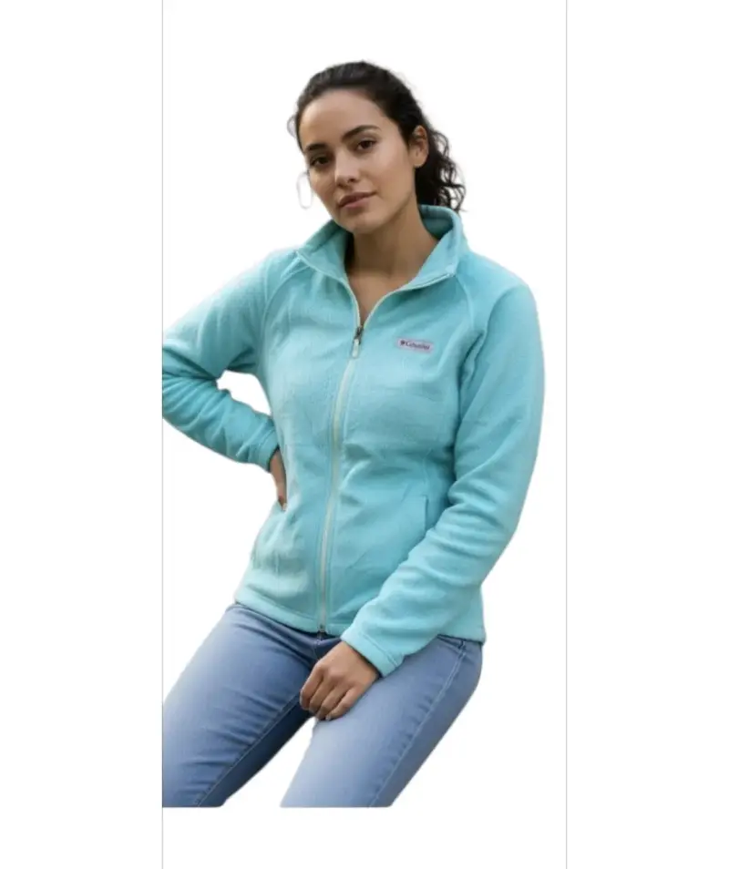 Chaqueta polar Columbia mujer color celeste - 1
