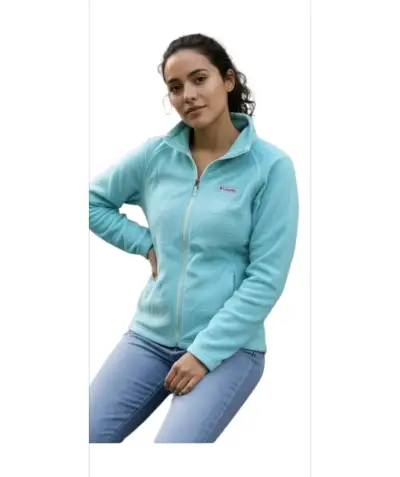 Chaqueta polar Columbia mujer color celeste - miniatura 1