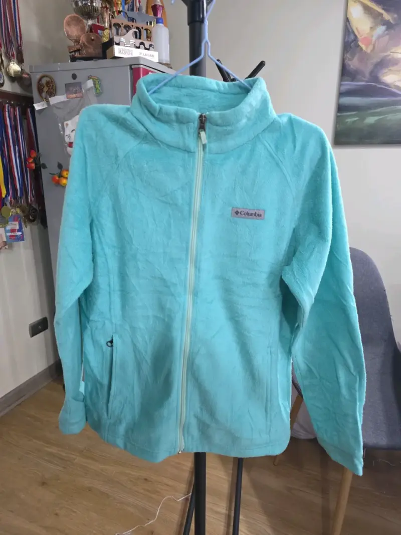 Chaqueta polar Columbia mujer color celeste - 4