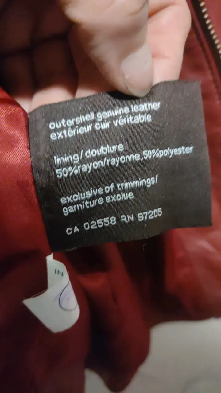 Chaqueta de cuero roja para mujer - 2