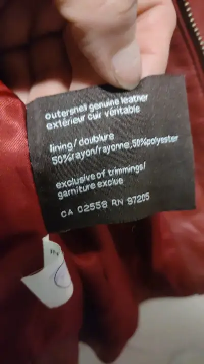 Chaqueta de cuero roja para mujer - miniatura 2