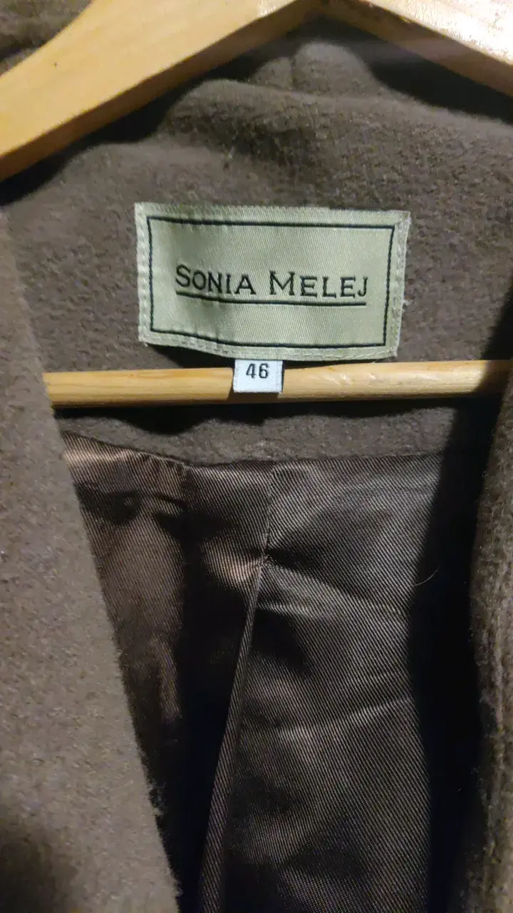 Abrigo de lana gris Sonia Mele elegante - 2