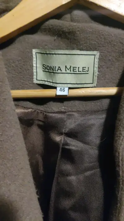 Abrigo de lana gris Sonia Mele elegante - miniatura 2