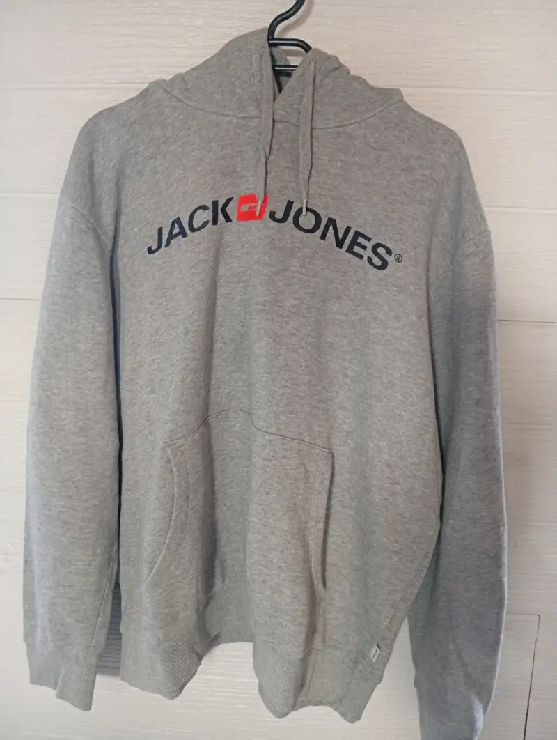 Polerón con capucha gris Jack & Jones
