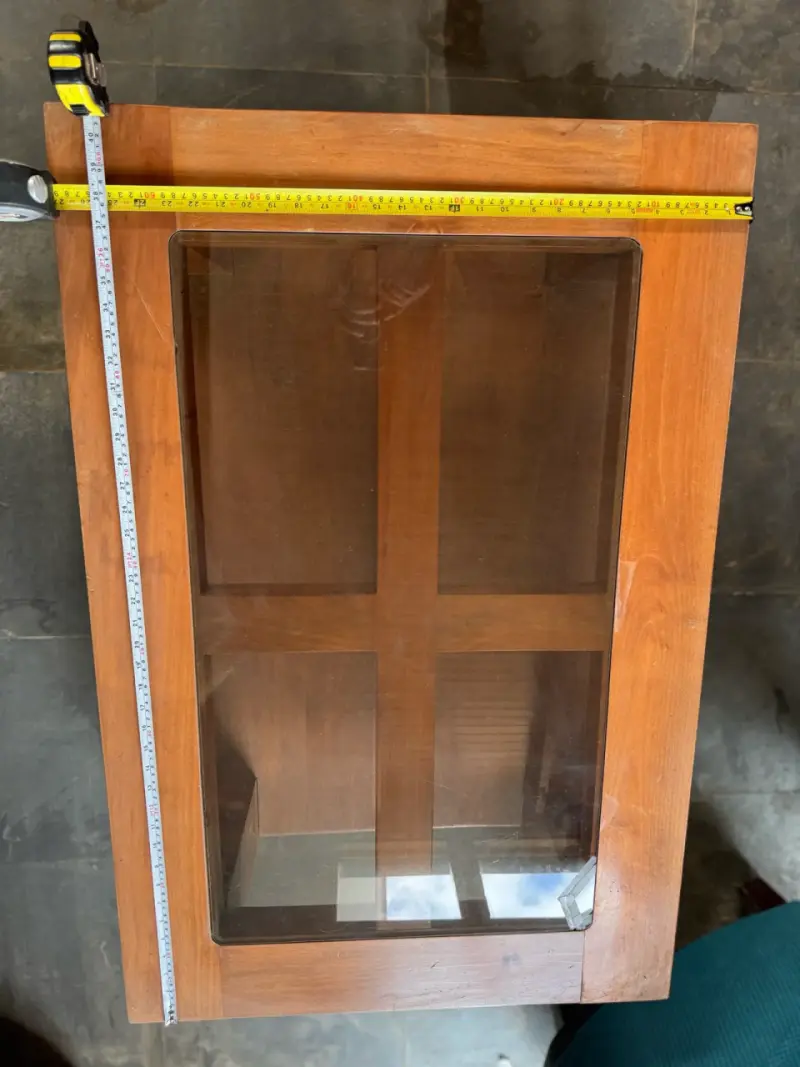 Mesa de centro de madera con vidrio - 5