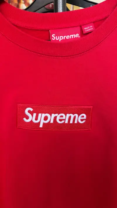 Polerón rojo Supreme box logo - miniatura 2