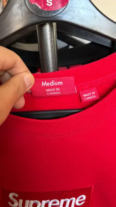Polerón rojo Supreme box logo - miniatura 3