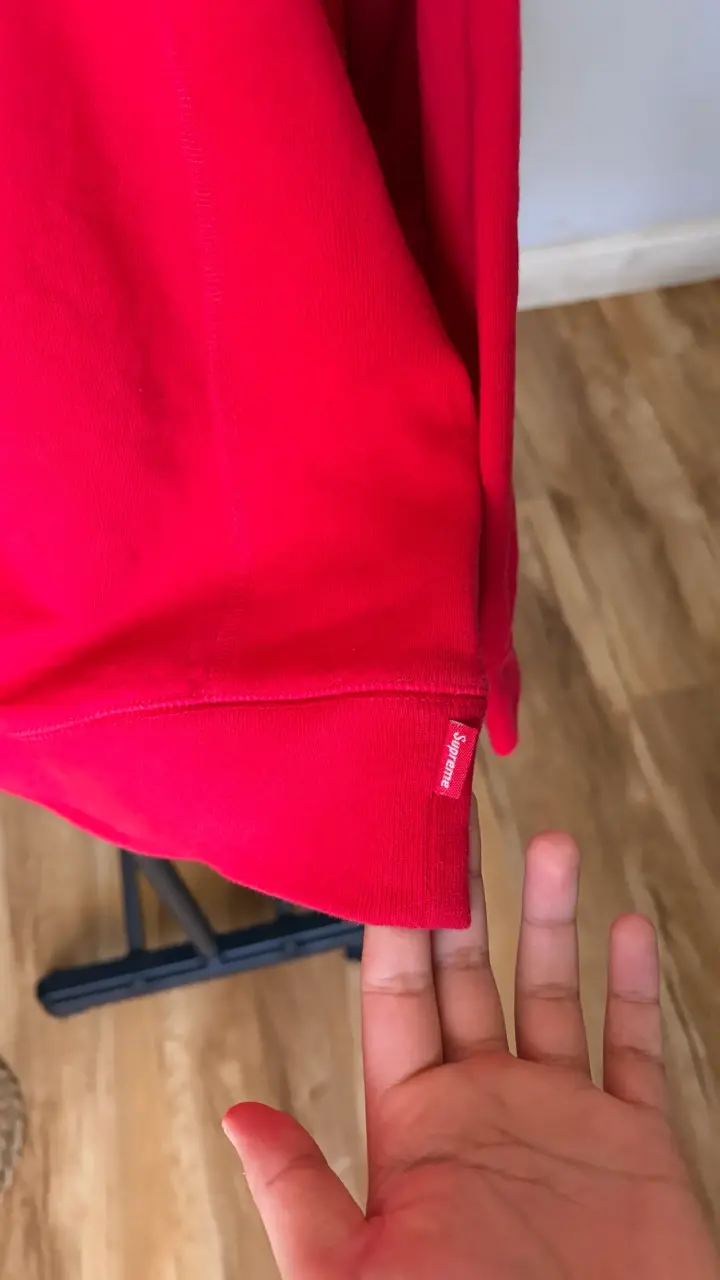 Polerón rojo Supreme box logo - 4