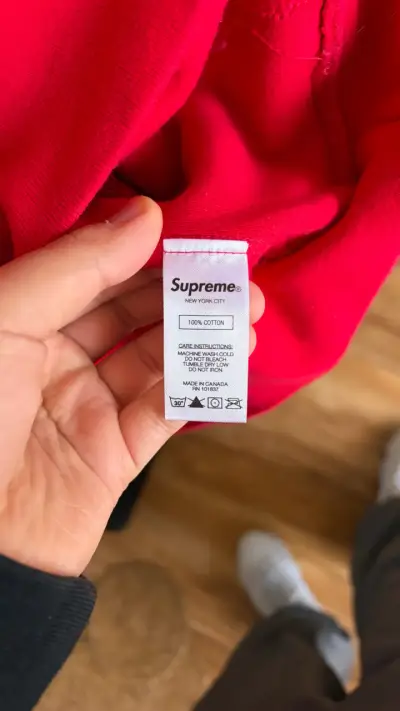 Polerón rojo Supreme box logo - miniatura 5