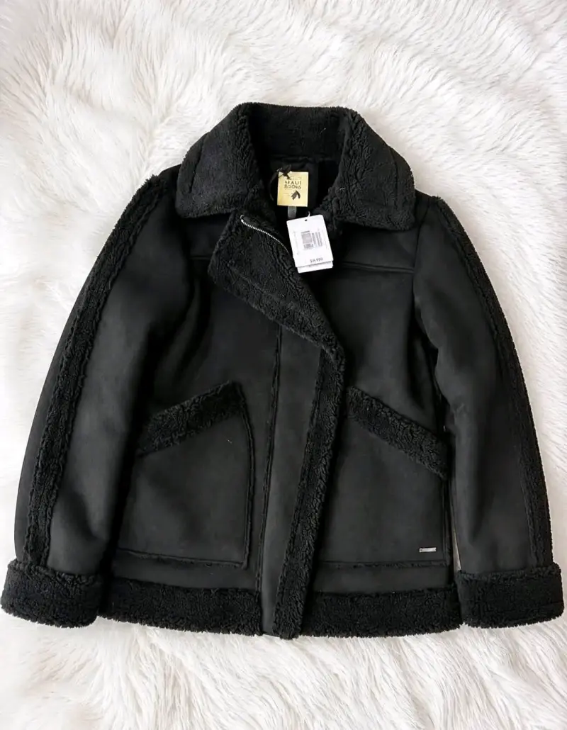 Chaqueta de invierno negra con forro de lana - 3