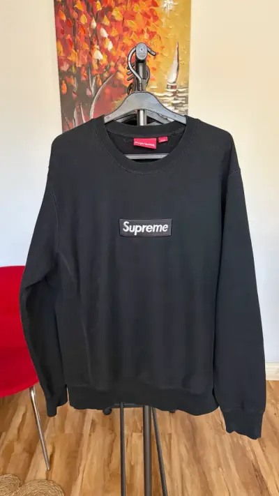 Polerón negro Supreme Box Logo - miniatura 1