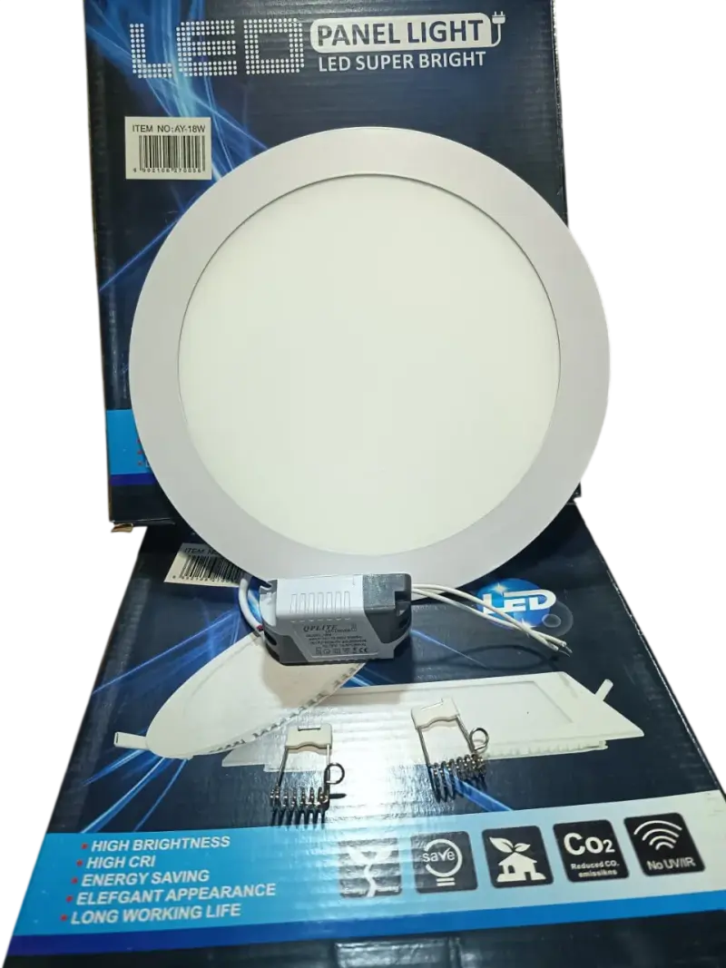 Pack 4 Panel Led Embutido Redondo 18w Luz Fria - 4