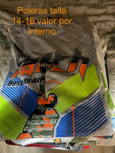 Lote de poleras para niños tallas 10-16 - miniatura 2