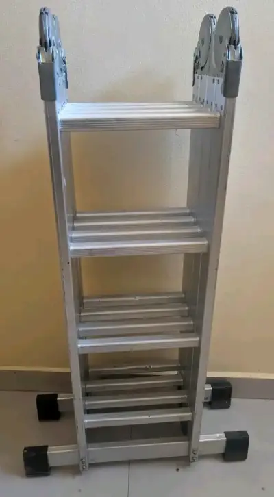 Escalera telescópica de aluminio plegable - miniatura 2