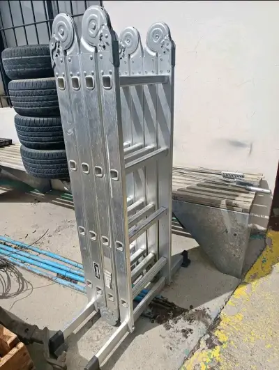 Escalera telescópica de aluminio plegable - miniatura 3
