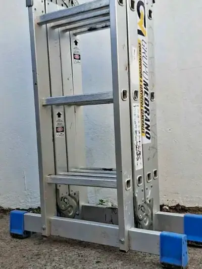 Escalera telescópica de aluminio plegable - miniatura 5