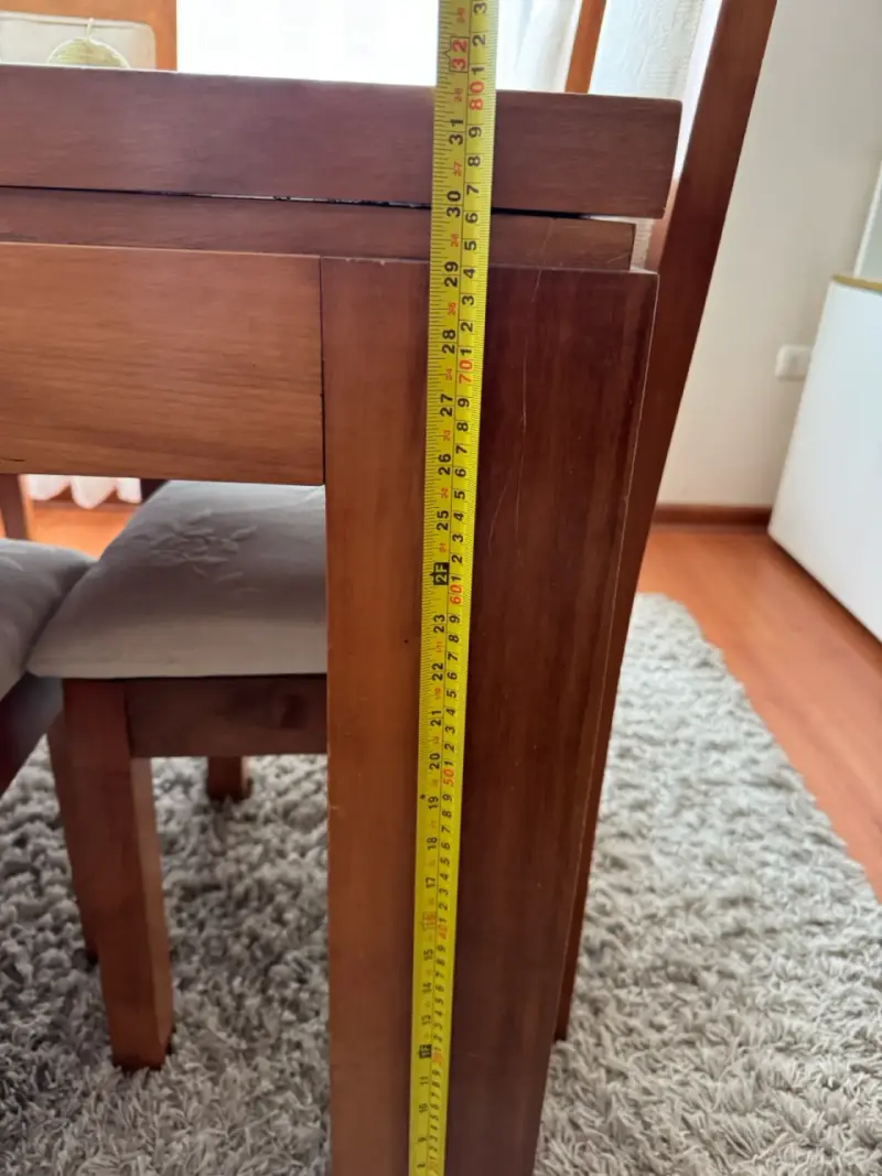 Comedor de madera Rauli con 10 sillas - 4