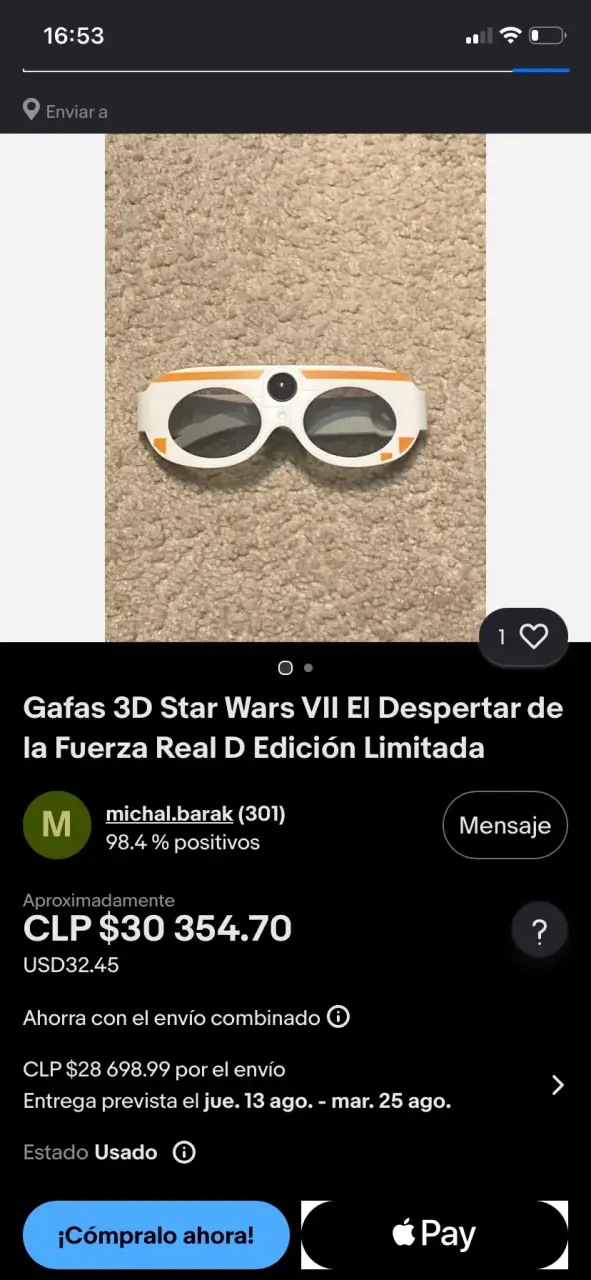 Lentes 3D Originales Star Wars VII - 5