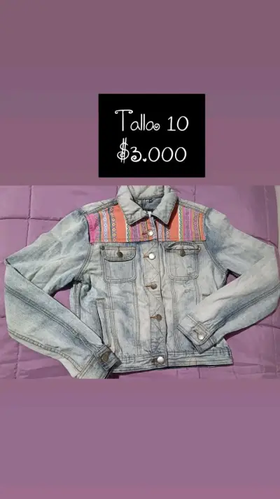 Chaqueta de mezclilla  talla 10y 12 - miniatura 1