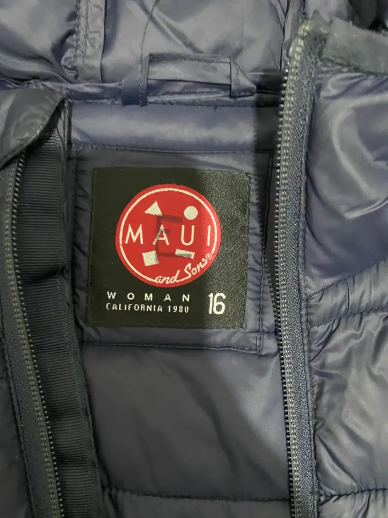 Chaqueta acolchada azul con capucha Maui and Sons - 3