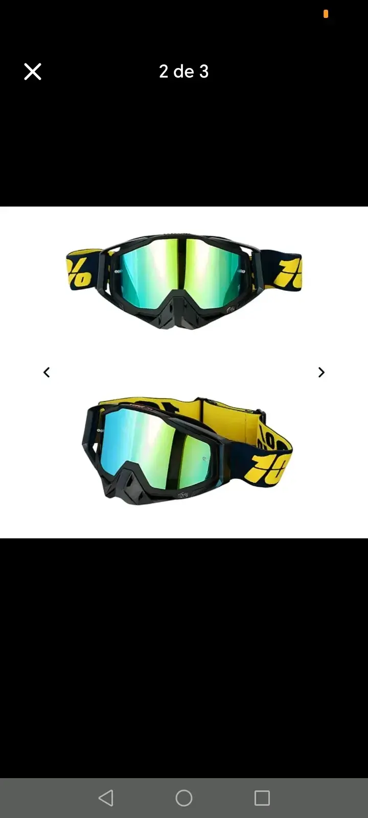 Gafas de Motocross DH MTB Rojas con Lente Espejado - 4