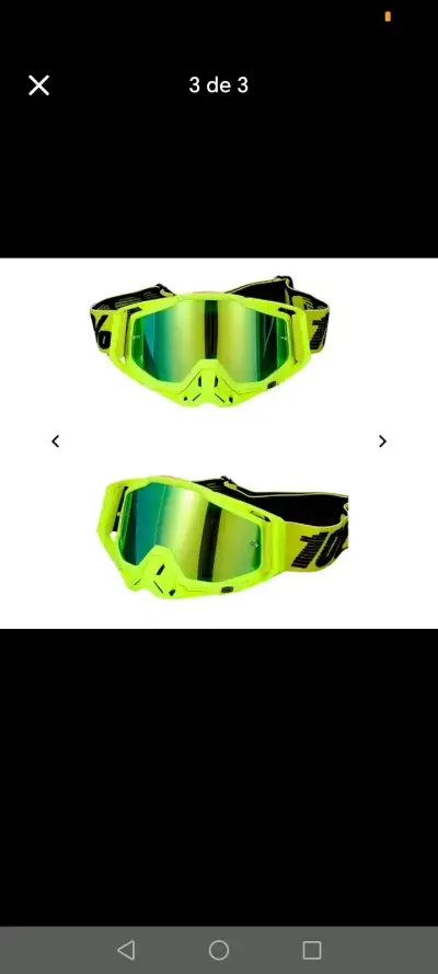 Gafas de Motocross DH MTB Rojas con Lente Espejado - miniatura 5