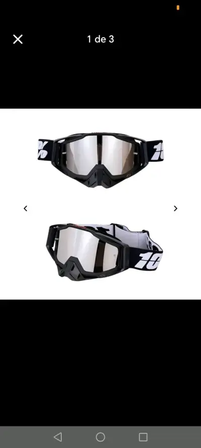 Gafas de Motocross DH MTB Rojas con Lente Espejado - miniatura 6