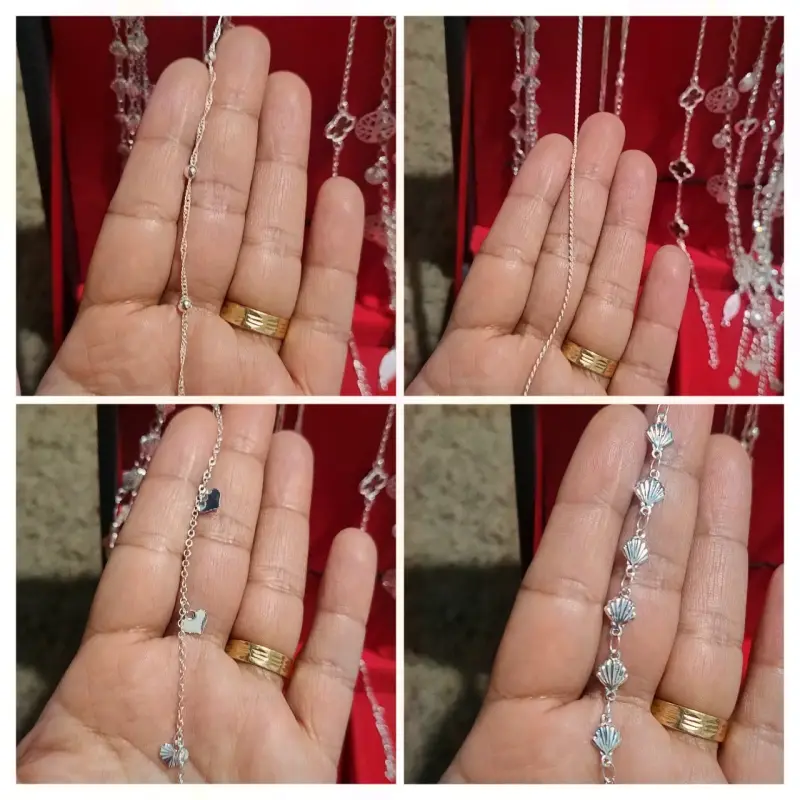 Collares de plata con dijes variados - 4