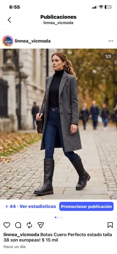 Botas de cuero negras en perfecto estado talla 38 - miniatura 1