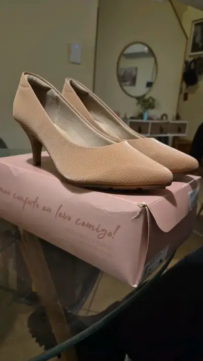 Zapatos de tacón palo rosa elegantes - miniatura 4