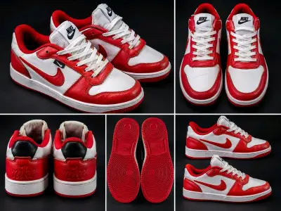 Zapatillas deportivas Nike rojas y blancas - miniatura 1