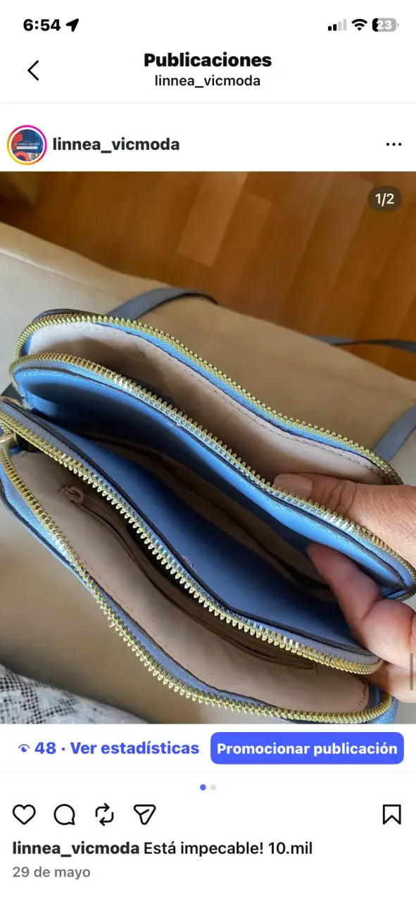 Cartera cruzada azul Nine West en buen estado - 2