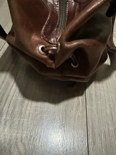 Bolso de cuero marrón elegante - miniatura 5