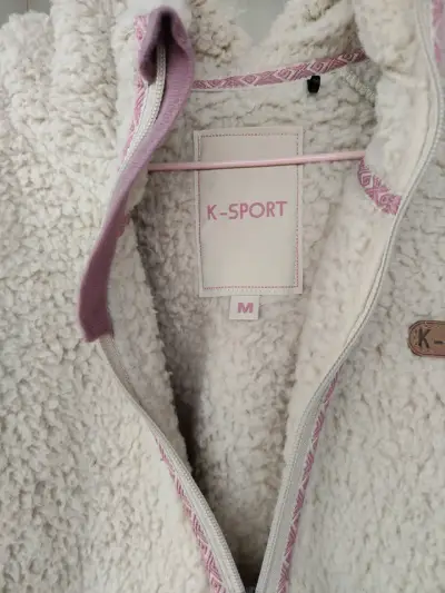 Chaqueta de lana polar beige para mujer - miniatura 2