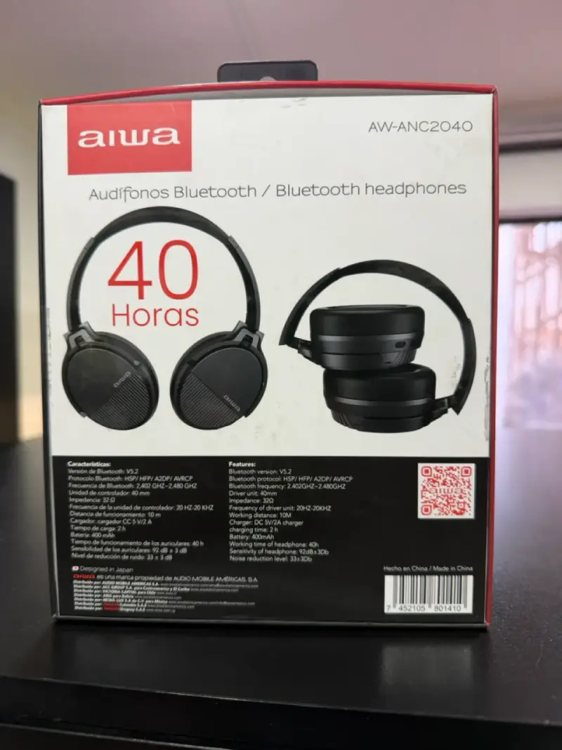 Audífonos Bluetooth Aiwa con Cancelación de Ruido - 2
