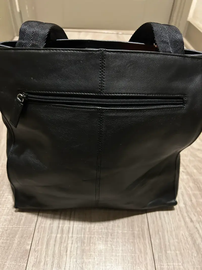 Tote de cuero negro elegante - 3