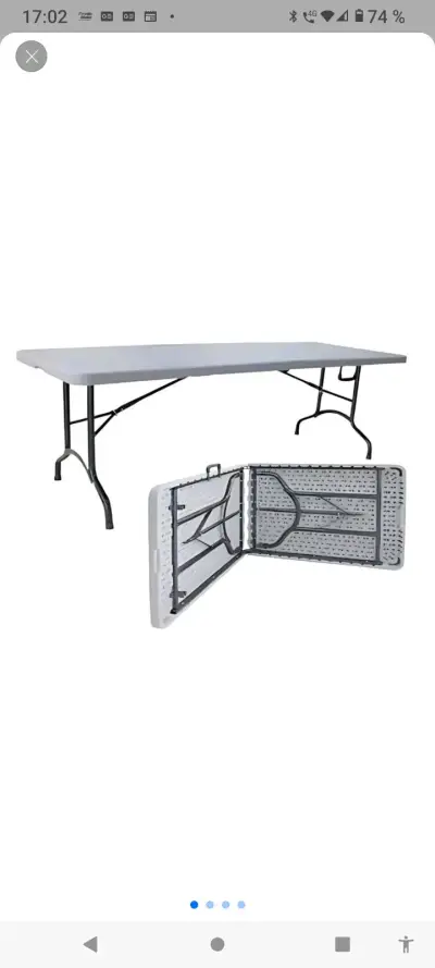 Mesa plegable portátil de plástico resistente - miniatura 1