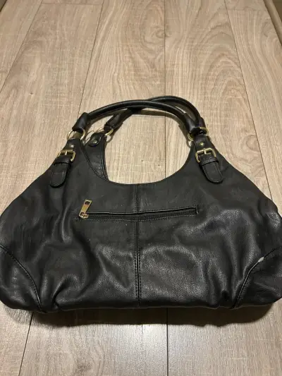 Bolso eco cuero negro Prüne elegante - miniatura 2