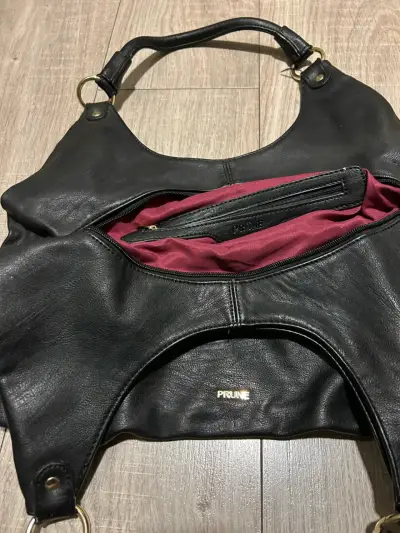 Bolso eco cuero negro Prüne elegante - miniatura 3