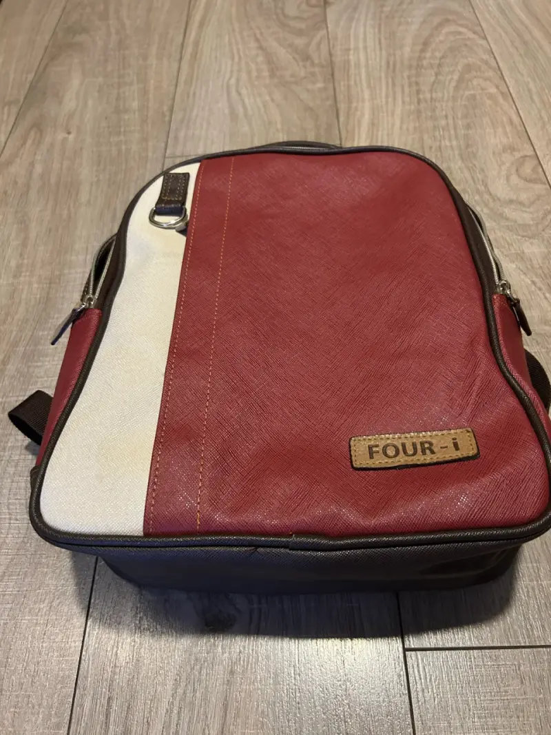 Mochila de viaje Four-i roja y beige - 5