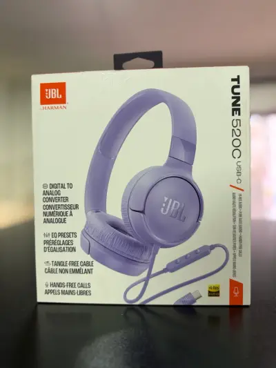 Auriculares JBL Tune 520C USB-C Morados - miniatura 1